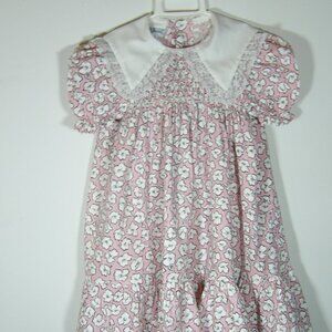 Vintage Polly Flinders Dress Girls 6 Prarie Cottagecore Garden Party 90s 80s
